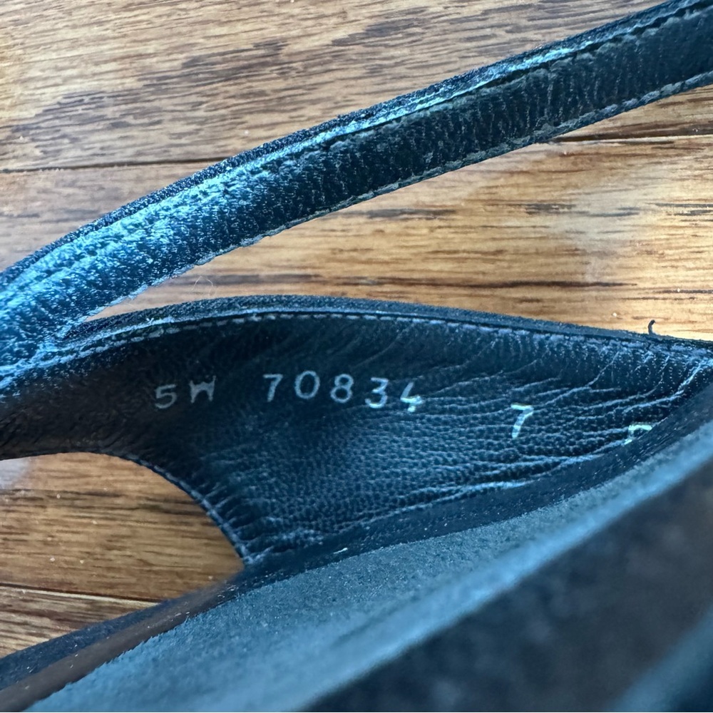 Stuart Weitzman Frenchie Black Crepe heels - Picture 7 of 10